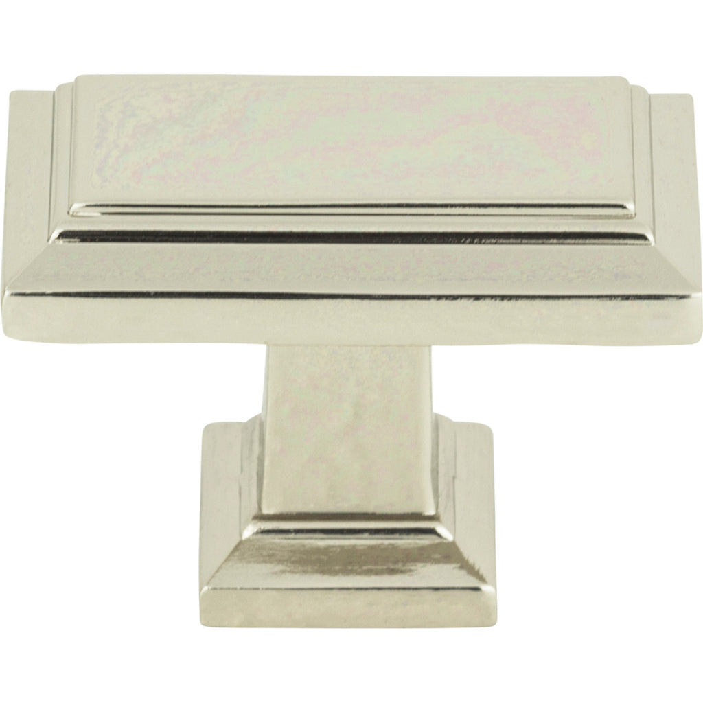 Sutton Place Rectangle Knob by Atlas Polished Nickel