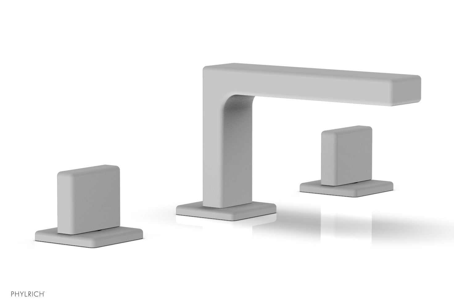 4-1/4" - Satin White - MIX Widespread Faucet - Blade Handles Height 290L-01 by Phylrich - New York Hardware