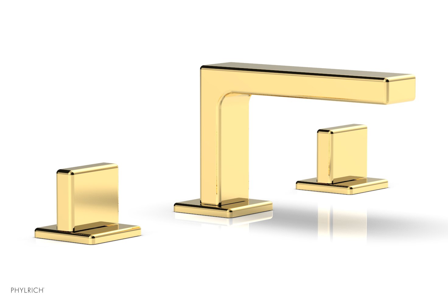 4-1/4" - Polished Gold - MIX Widespread Faucet - Blade Handles Height 290L-01 by Phylrich - New York Hardware