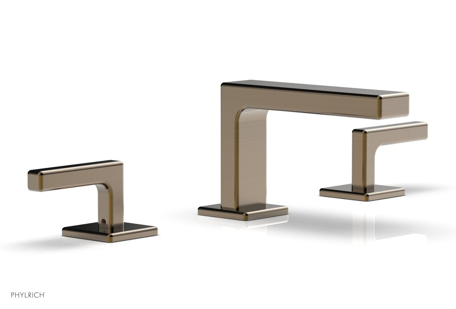 4-1/4" - Antique Brass - MIX Widespread Faucet - Lever Handles Height 290L-02 by Phylrich - New York Hardware