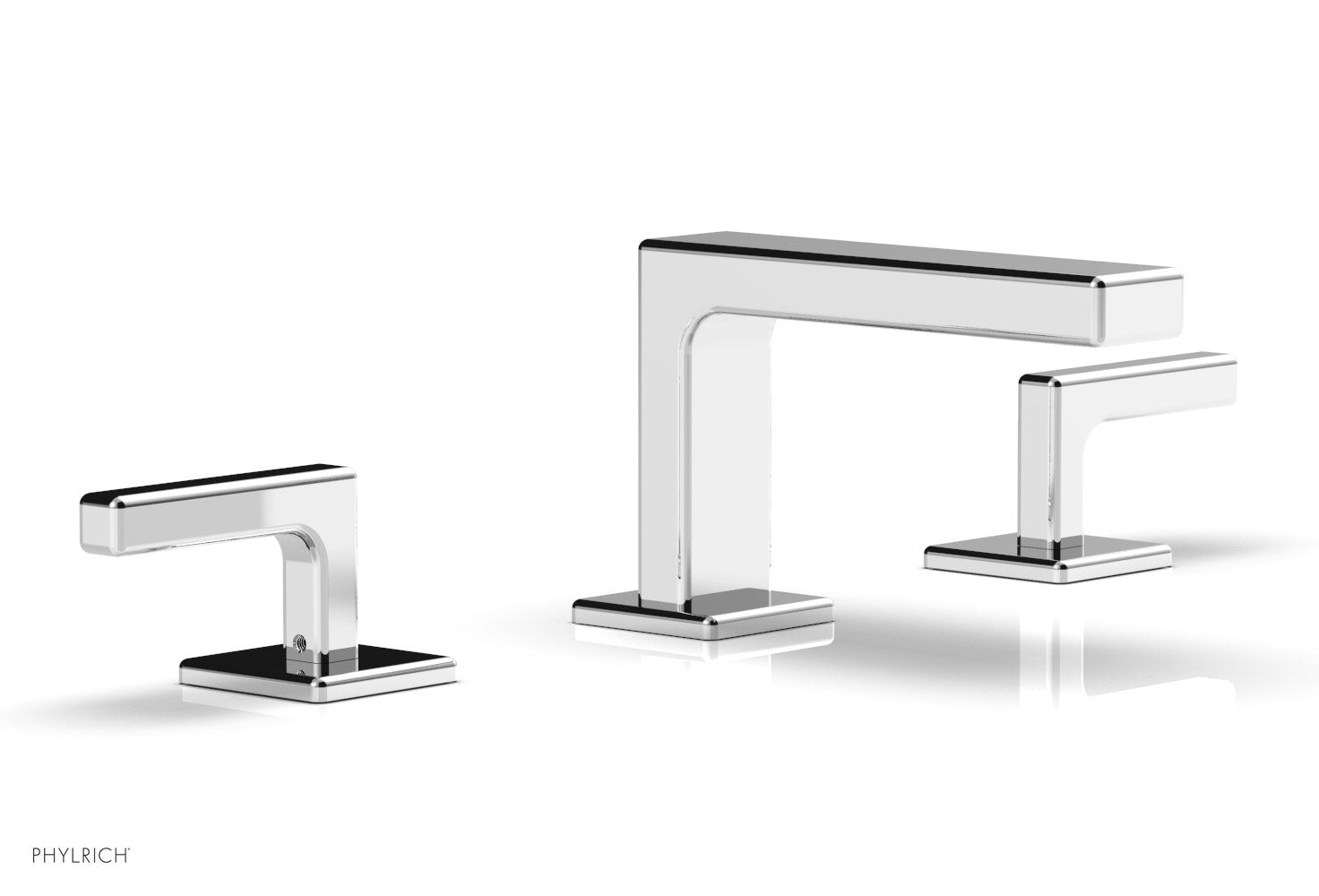 4-1/4" - Satin Brass - MIX Widespread Faucet - Lever Handles Height 290L-02 by Phylrich - New York Hardware