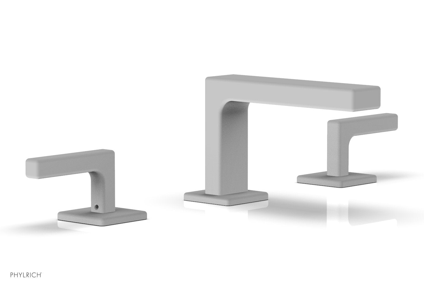 4-1/4" - Satin White - MIX Widespread Faucet - Lever Handles Height 290L-02 by Phylrich - New York Hardware