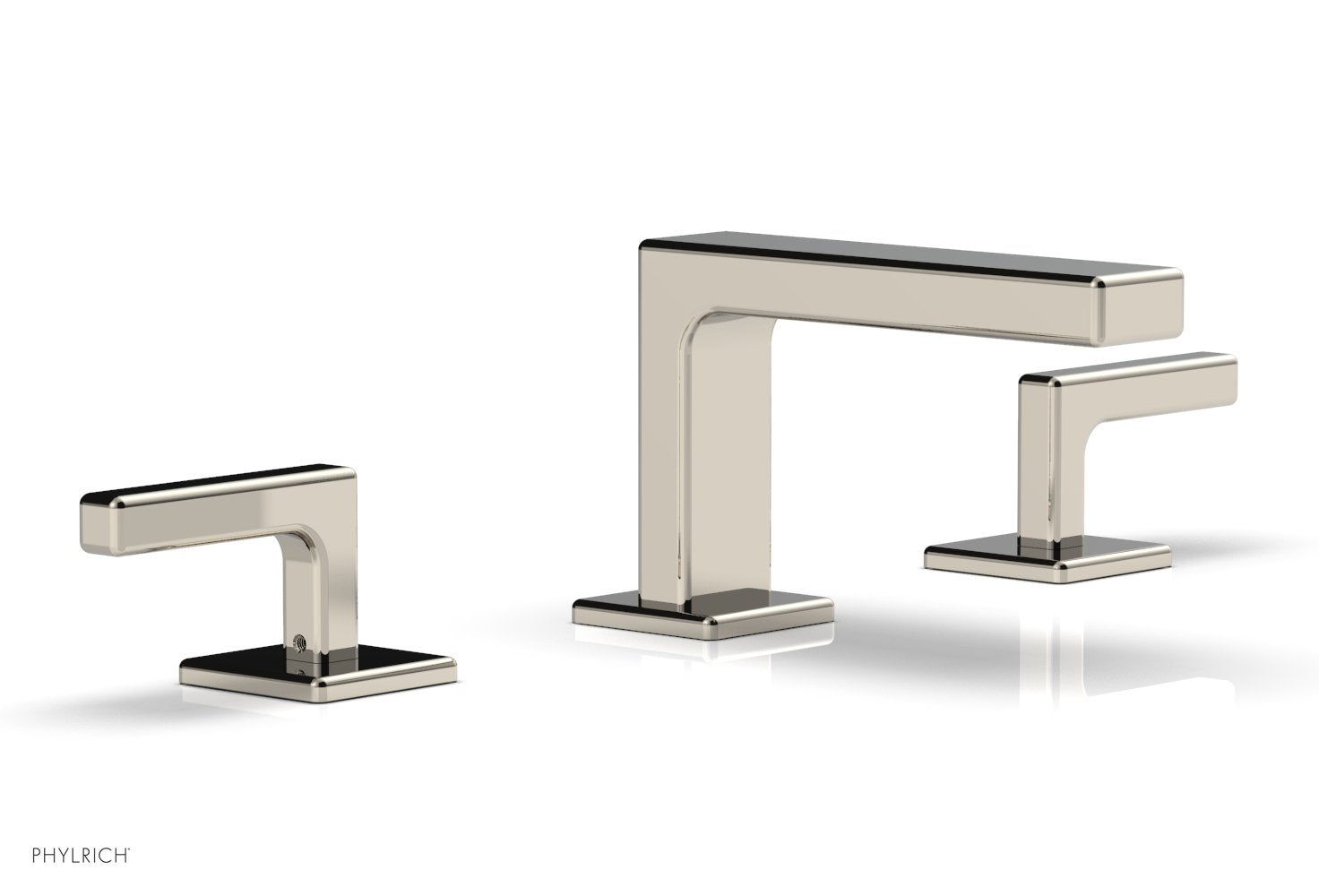 4-1/4" - Matte Black - MIX Widespread Faucet - Lever Handles Height 290L-02 by Phylrich - New York Hardware