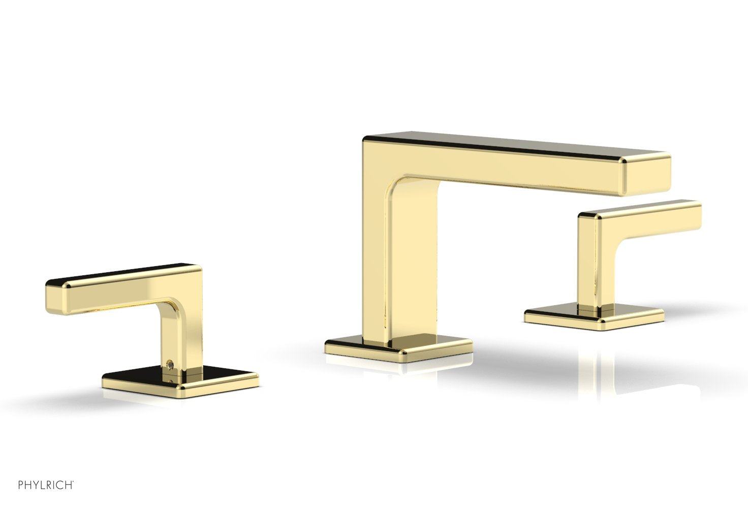 4-1/4" - French Brass - MIX Widespread Faucet - Lever Handles Height 290L-02 by Phylrich - New York Hardware