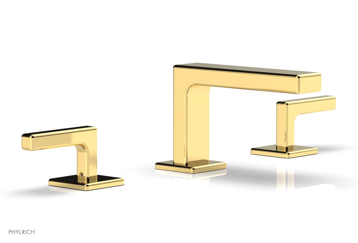 4-1/4" - Satin Gold - MIX Widespread Faucet - Lever Handles Height 290L-02 by Phylrich - New York Hardware