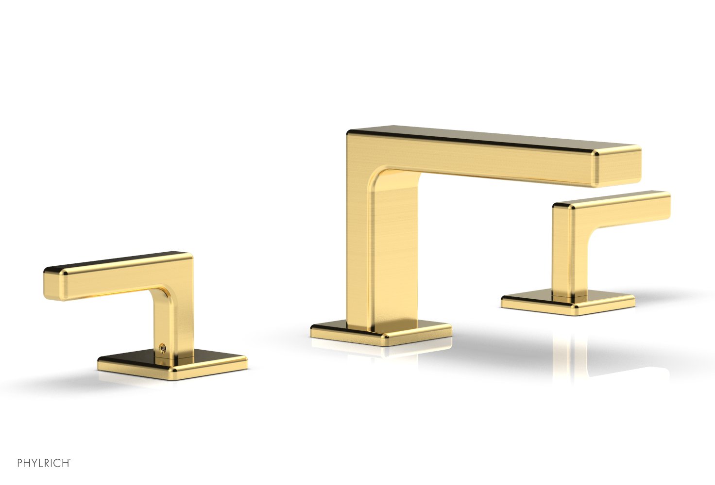 4-1/4" - Burnished Gold - MIX Widespread Faucet - Lever Handles Height 290L-02 by Phylrich - New York Hardware