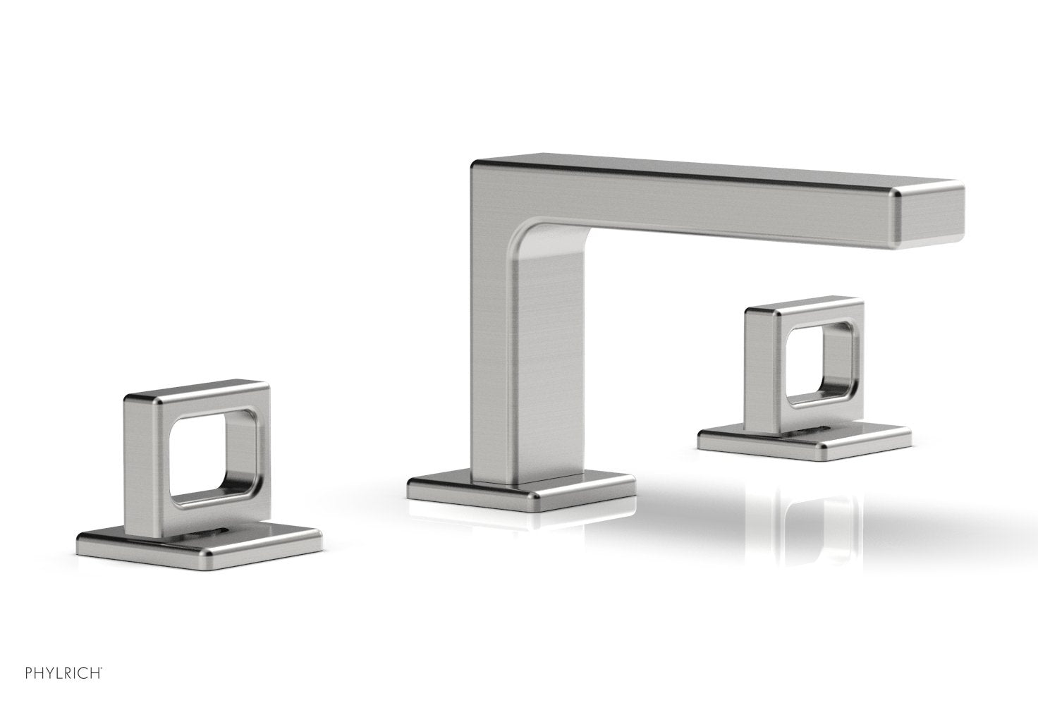 4-1/4" - Pewter - MIX Widespread Faucet - Ring Handles Height 290L-03 by Phylrich - New York Hardware