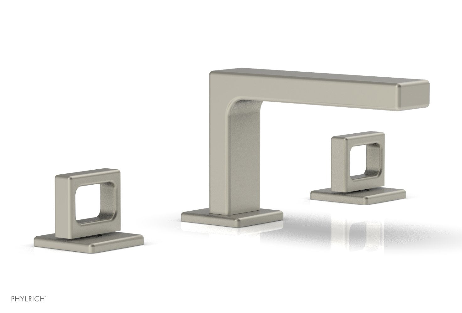 4-1/4" - Polished Brass Uncoated - MIX Widespread Faucet - Ring Handles Height 290L-03 by Phylrich - New York Hardware