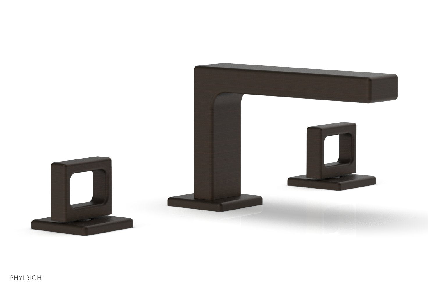 4-1/4" - Antique Bronze - MIX Widespread Faucet - Ring Handles Height 290L-03 by Phylrich - New York Hardware