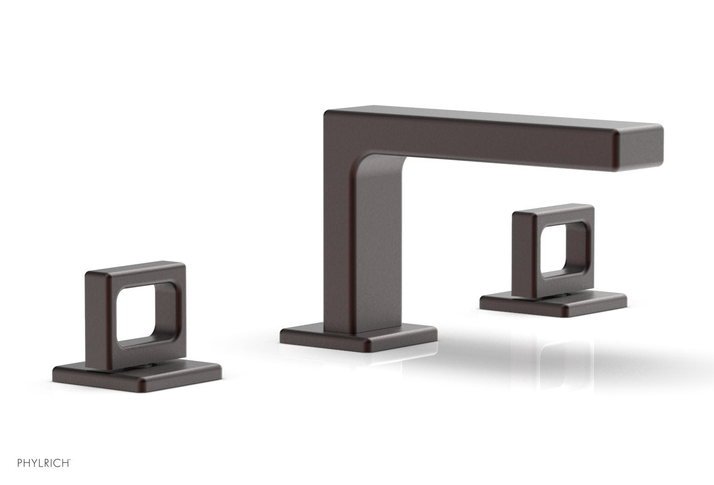 4-1/4" - Weathered Copper - MIX Widespread Faucet - Ring Handles Height 290L-03 by Phylrich - New York Hardware