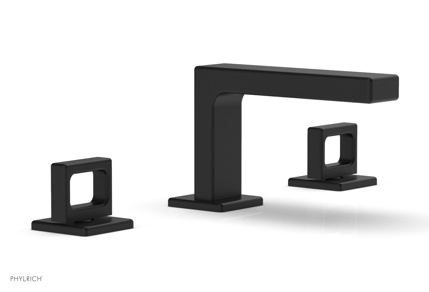 4-1/4" - Satin Nickel - MIX Widespread Faucet - Ring Handles Height 290L-03 by Phylrich - New York Hardware