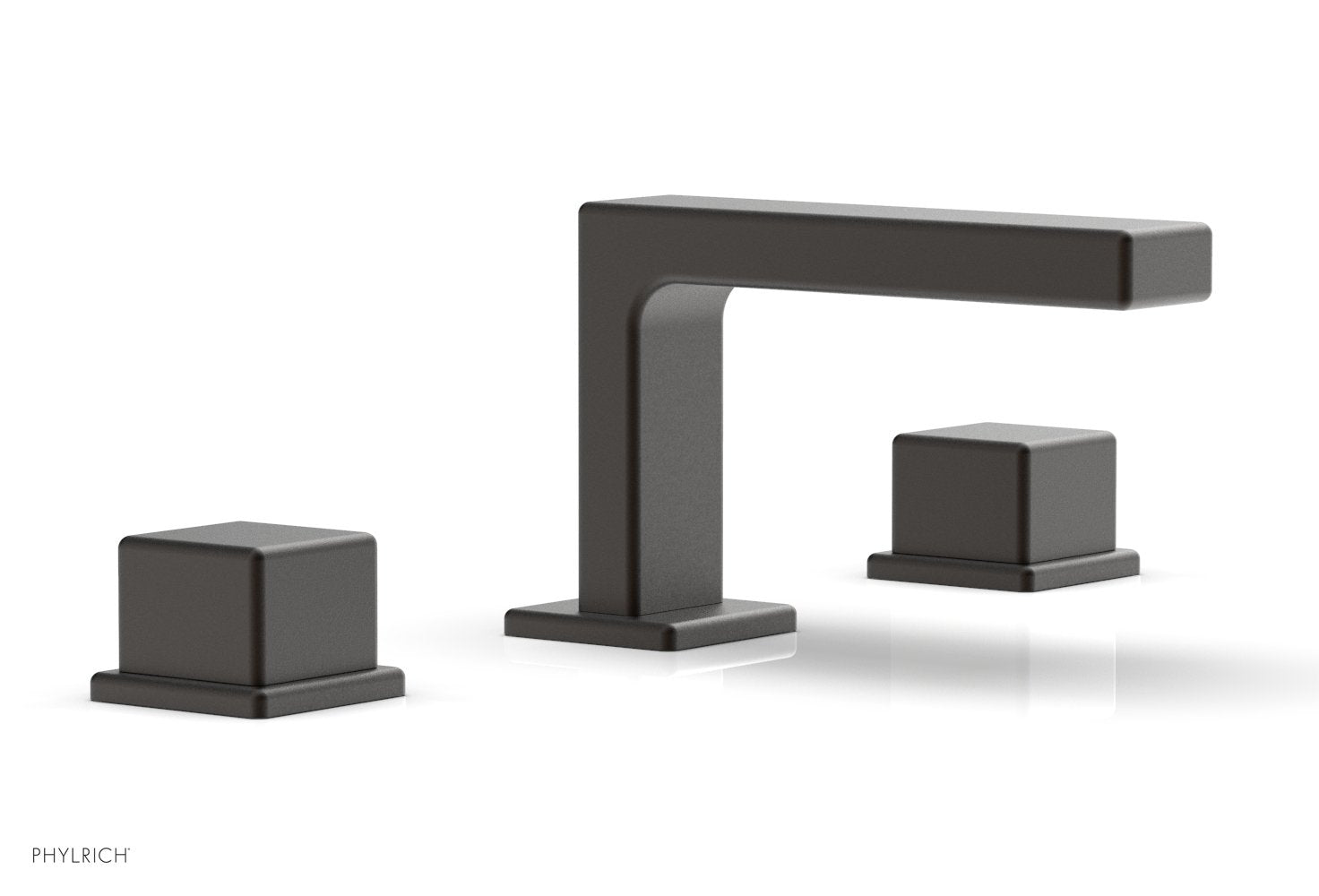 4-1/4" - Oil Rubbed Bronze - MIX Widespread Faucet - Cube Handles Height 290L-04 by Phylrich - New York Hardware