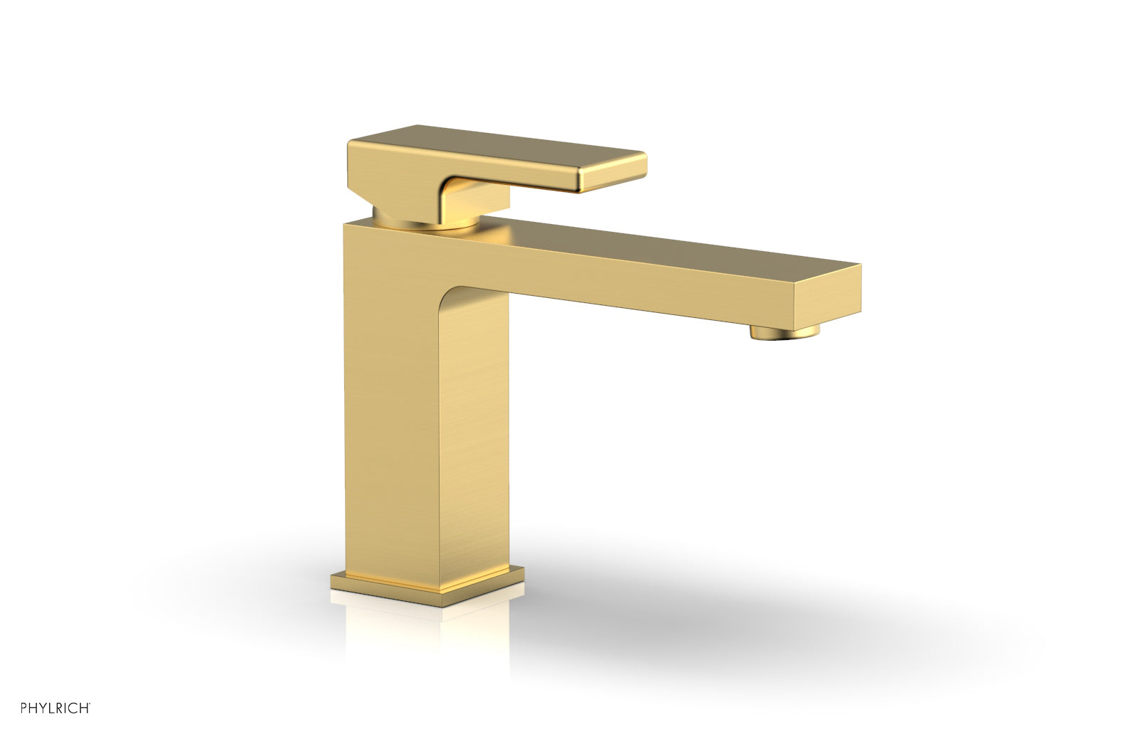 5" - Burnished Gold - MIX Single Hole Lavatory Faucet, Low - Blade Handle 290L-06 by Phylrich - New York Hardware