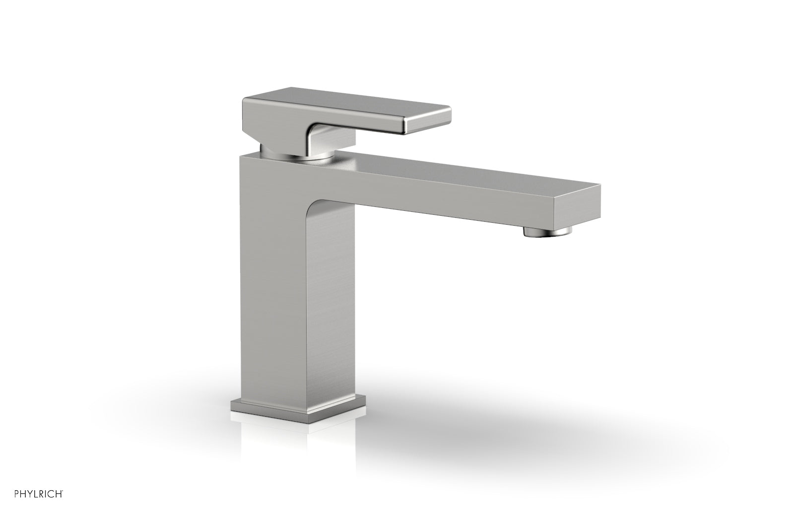 5" - Satin Chrome - MIX Single Hole Lavatory Faucet, Low - Blade Handle 290L-06 by Phylrich - New York Hardware