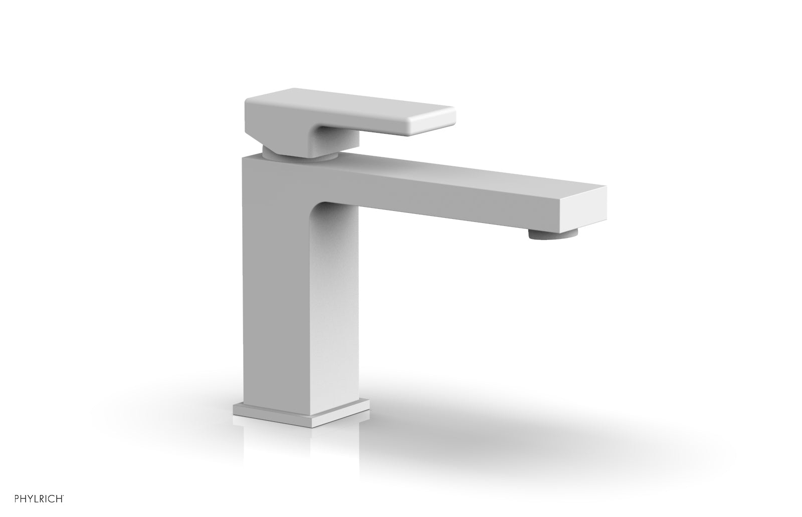 5" - Satin White - MIX Single Hole Lavatory Faucet, Low - Blade Handle 290L-06 by Phylrich - New York Hardware