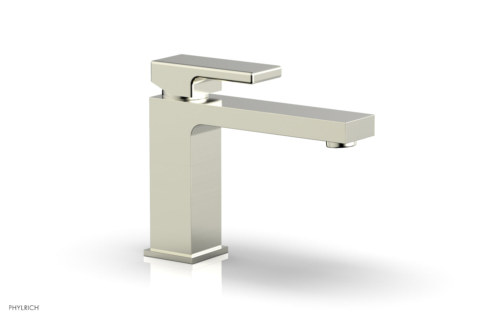 5" - Satin Nickel - MIX Single Hole Lavatory Faucet, Low - Blade Handle 290L-06 by Phylrich - New York Hardware
