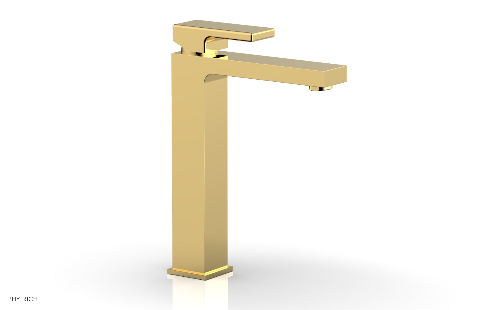 1-1/8" - Polished Gold - MIX Single Hole Lavatory Faucet, Tall - Blade Handle 290T-06 by Phylrich - New York Hardware