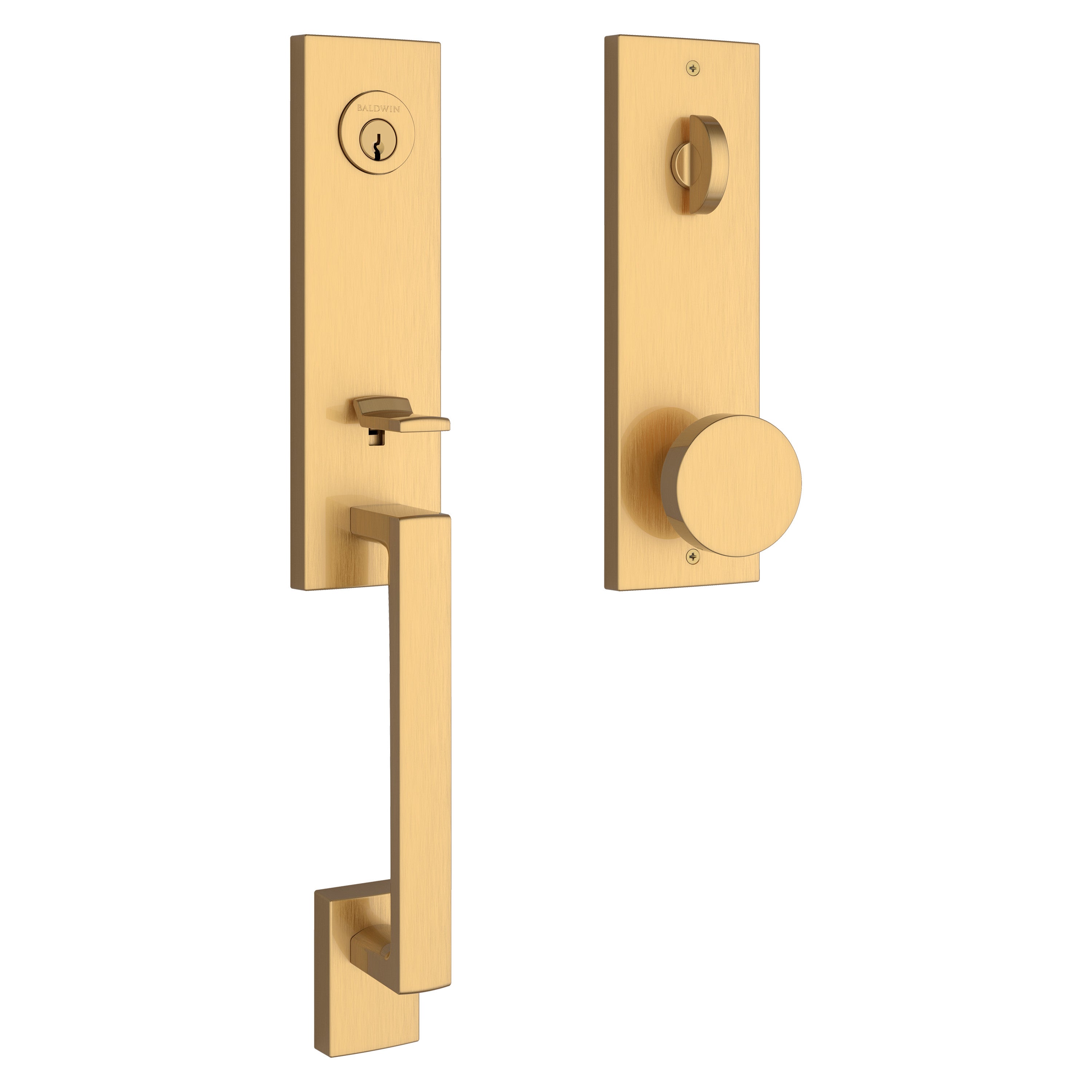 Baldwin Reserve Seattle Handleset With Contemporary Knob