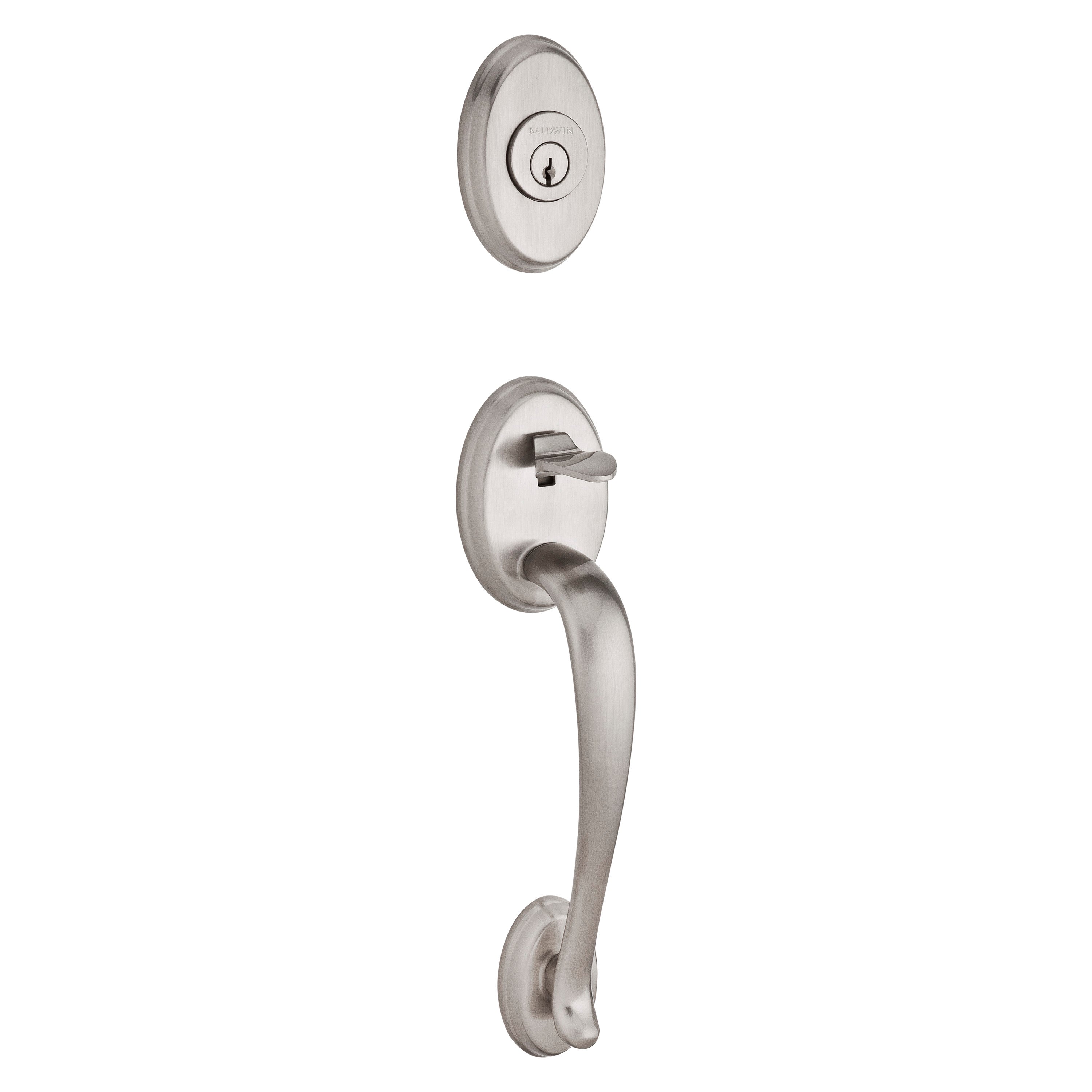 Baldwin Reserve Columbus Single Cylinder Handleset With Curve Lever