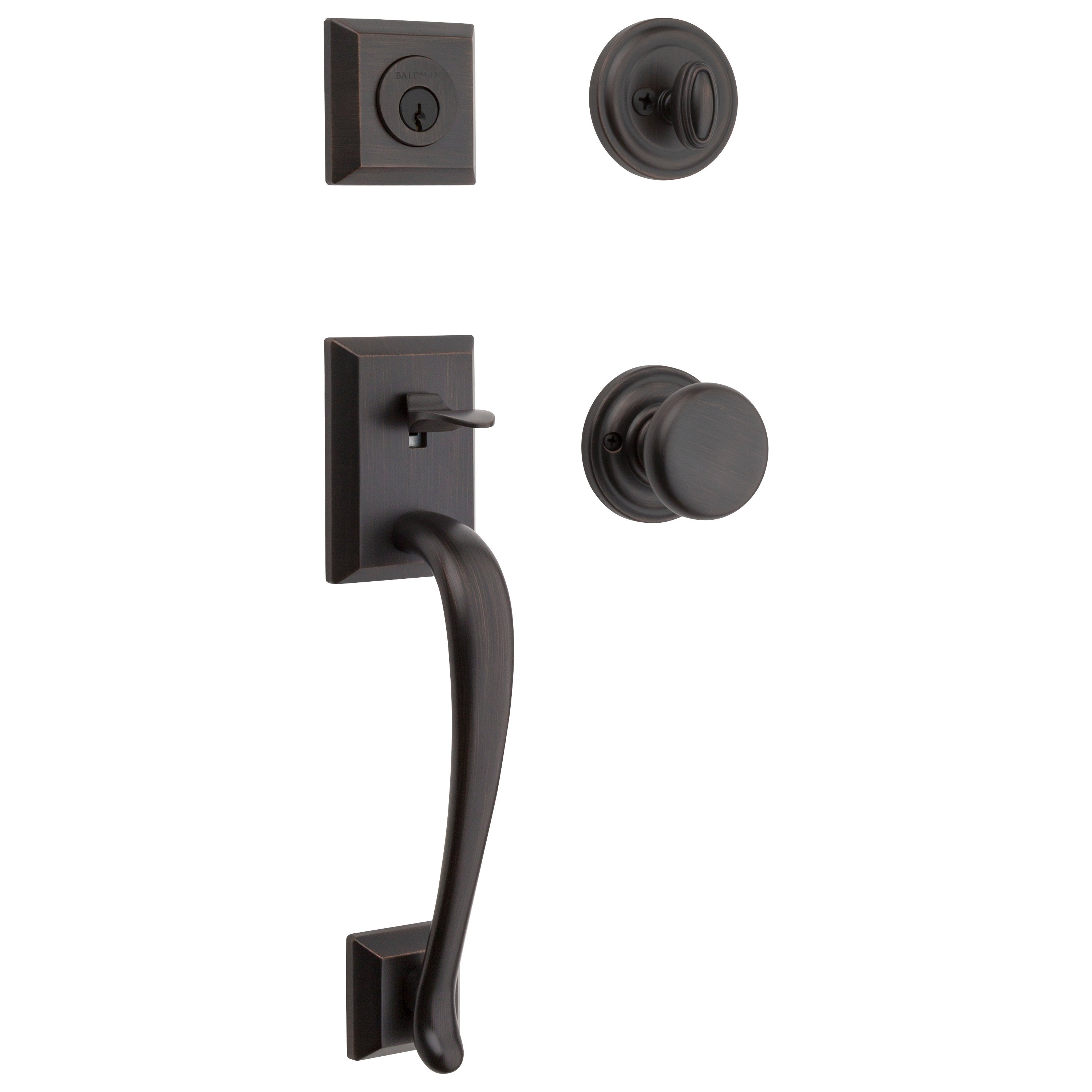 Baldwin Reserve Napa Single Cylinder Handleset With Round Knob