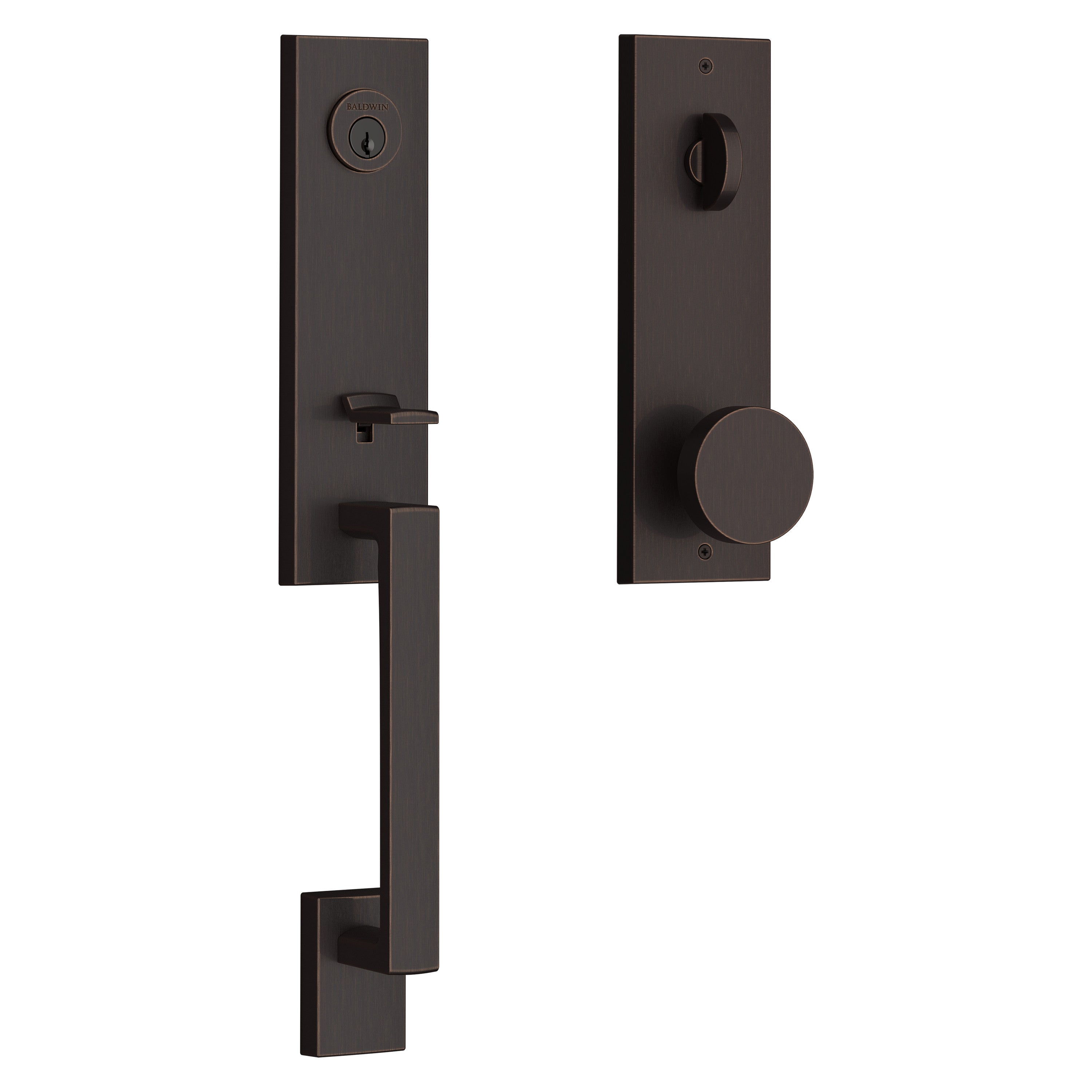 Baldwin Reserve Seattle Handleset With Contemporary Knob