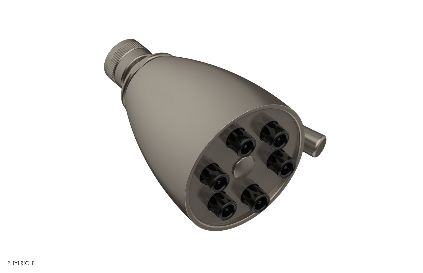 6" - Pewter - Jet Smooth Shower Head 3-018 by Phylrich - New York Hardware