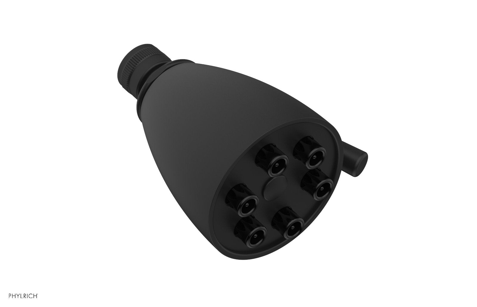 6" - Matte Black - Jet Smooth Shower Head 3-018 by Phylrich - New York Hardware