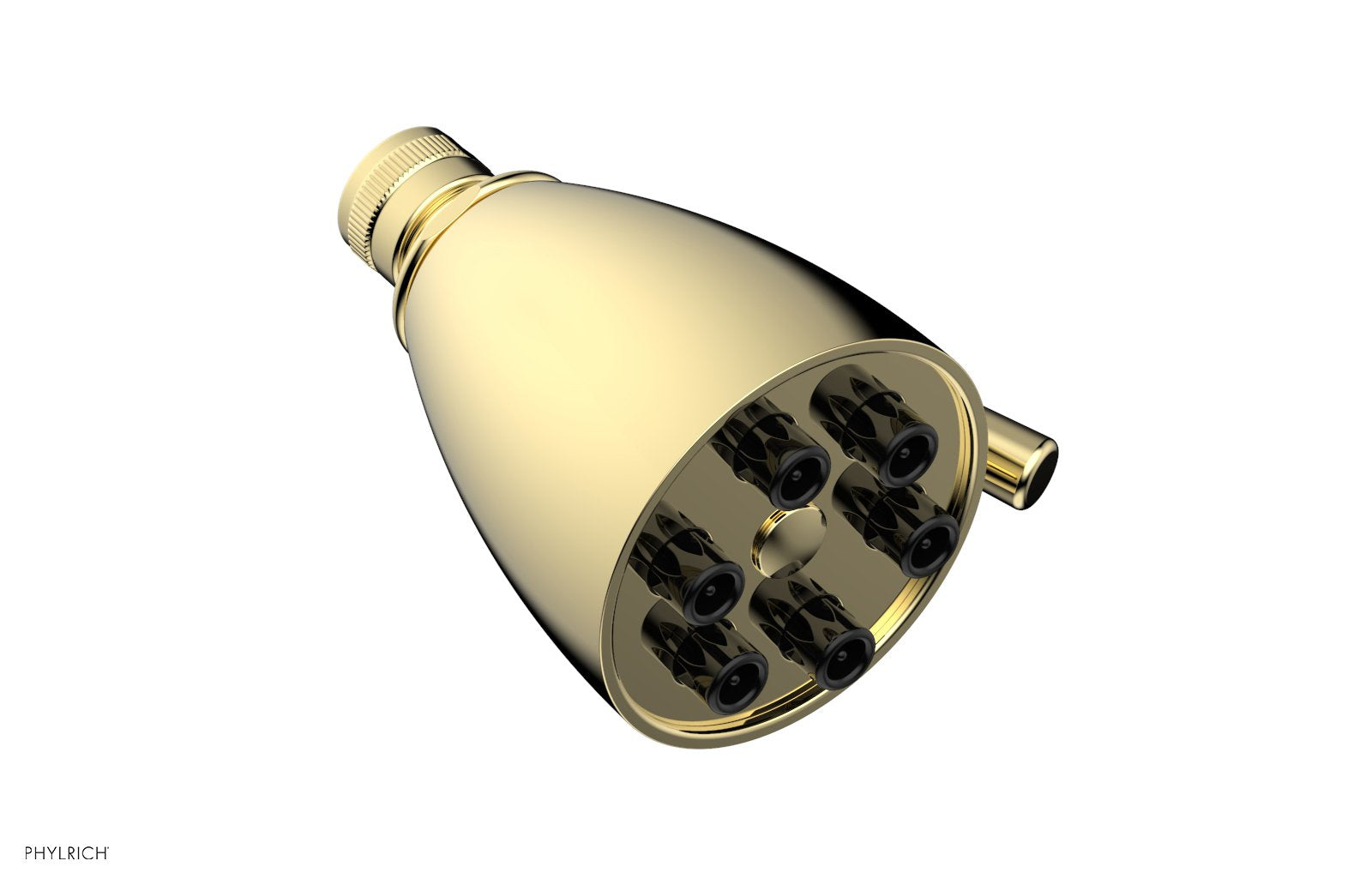 6" - Polished Brass - Jet Smooth Shower Head 3-018 by Phylrich - New York Hardware