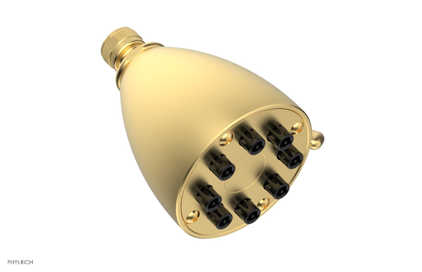 8" - Burnished Gold - Jet Smooth Shower Head 3-083 by Phylrich - New York Hardware