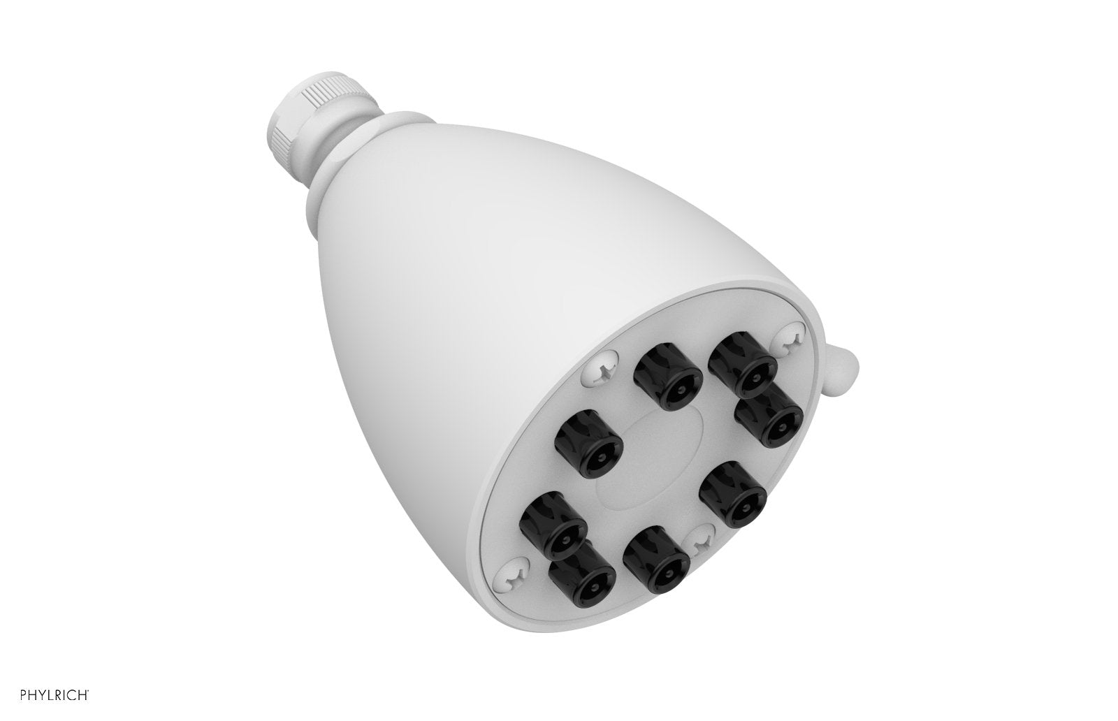 8" - Satin White - Jet Smooth Shower Head 3-083 by Phylrich - New York Hardware