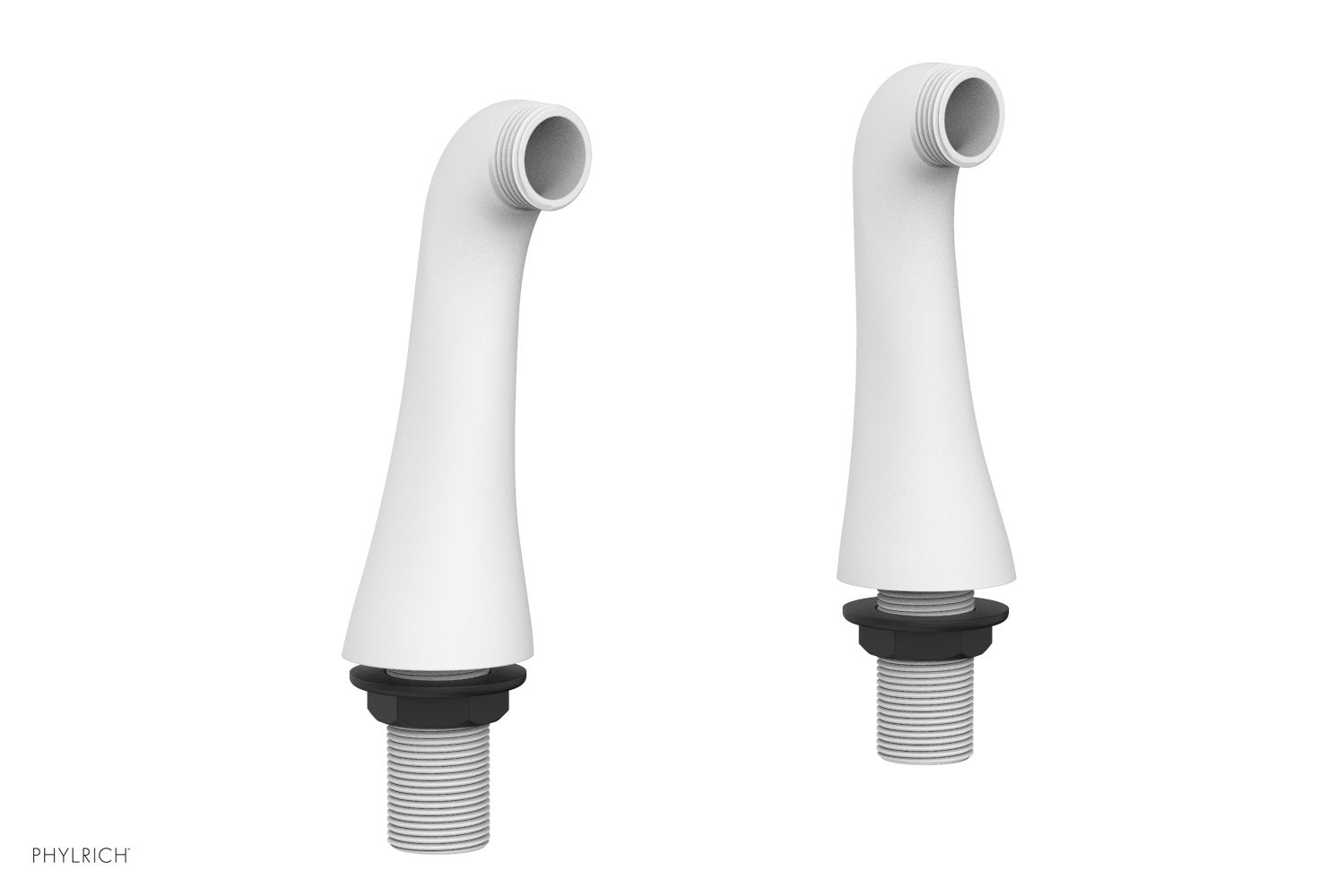 5" - Satin White - Pair of Deck Risers Only 3-307 (Does NOT Include Tub Filler or Hand Shower) by Phylrich - New York Hardware