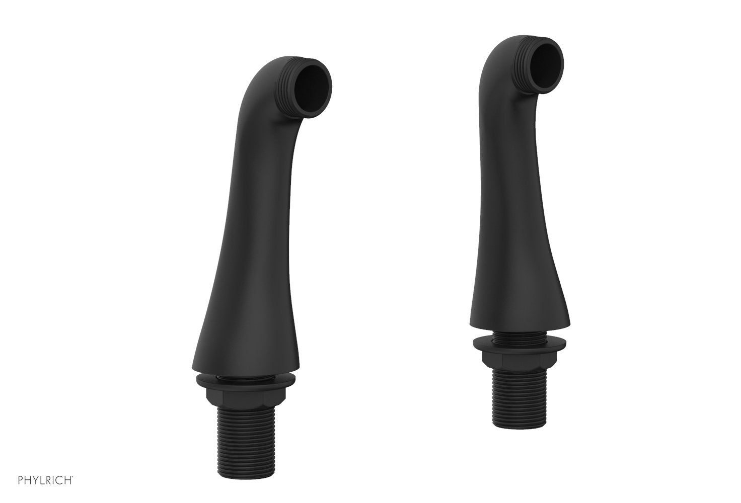 5" - Matte Black - Pair of Deck Risers Only 3-307 (Does NOT Include Tub Filler or Hand Shower) by Phylrich - New York Hardware