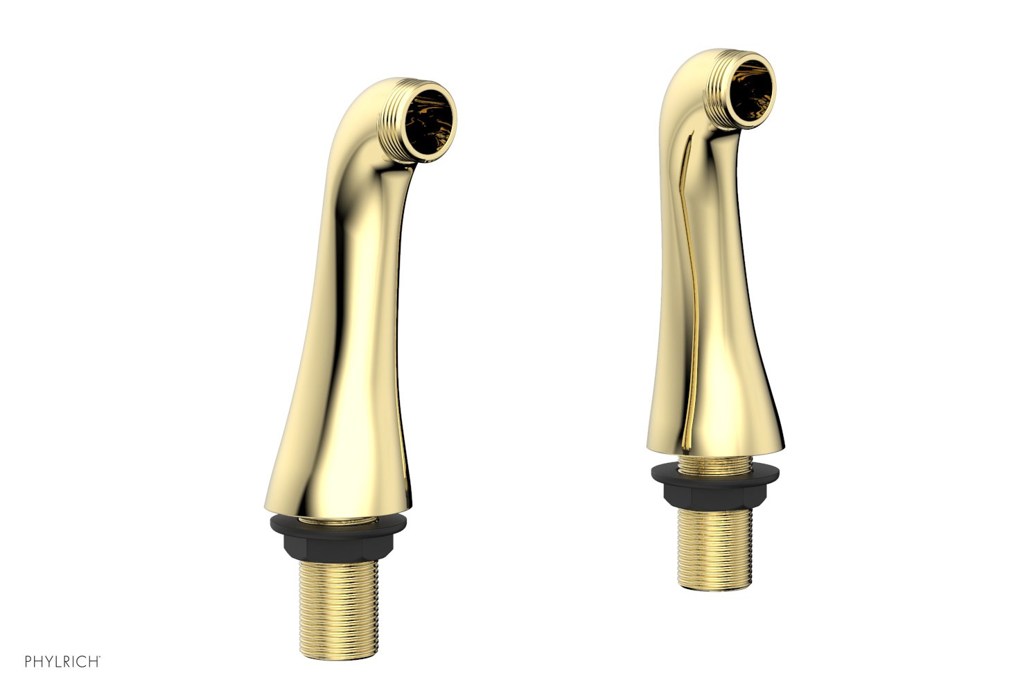 5" - Polished Brass - Pair of Deck Risers Only 3-307 (Does NOT Include Tub Filler or Hand Shower) by Phylrich - New York Hardware