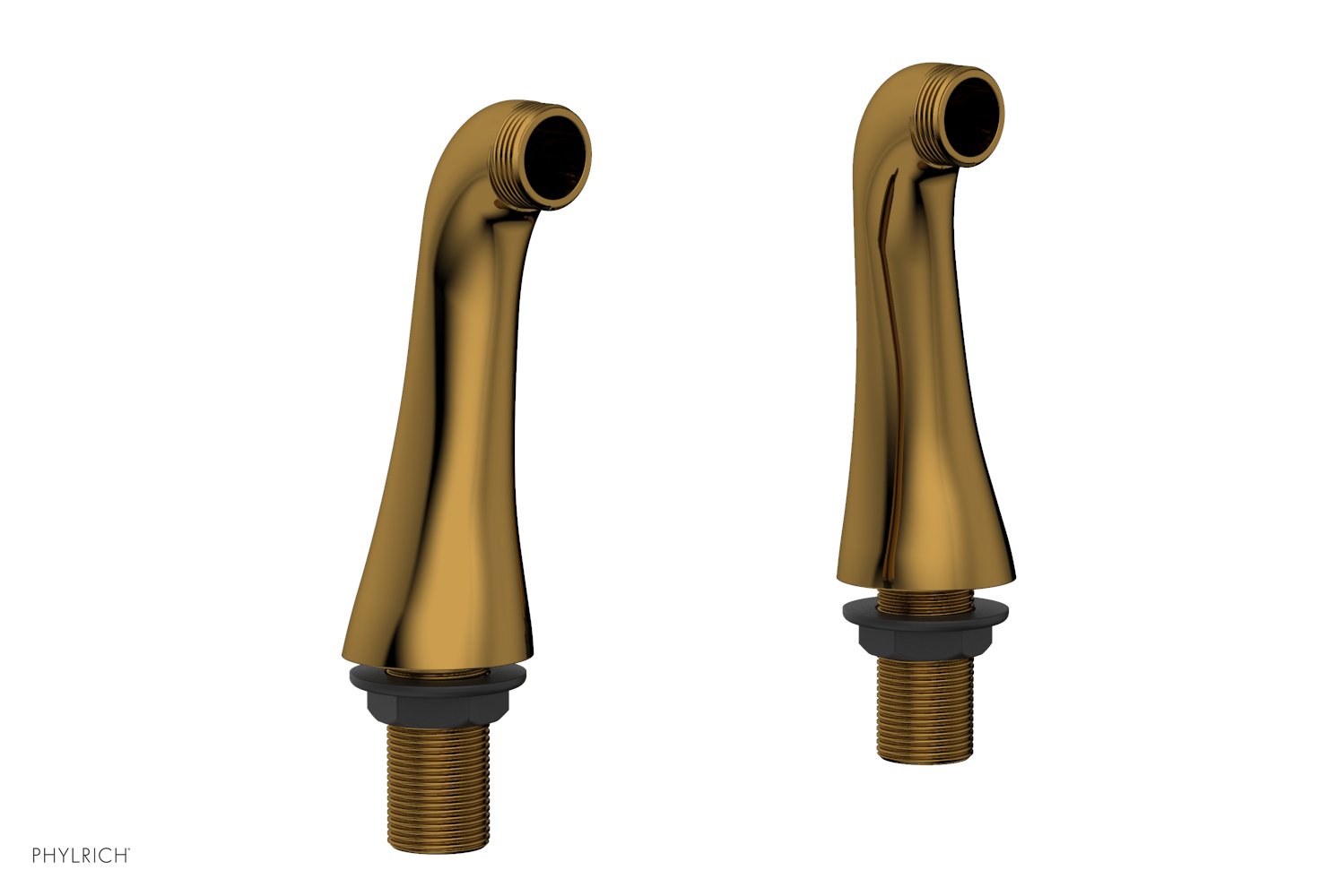 5" - French Brass - Pair of Deck Risers Only 3-307 (Does NOT Include Tub Filler or Hand Shower) by Phylrich - New York Hardware