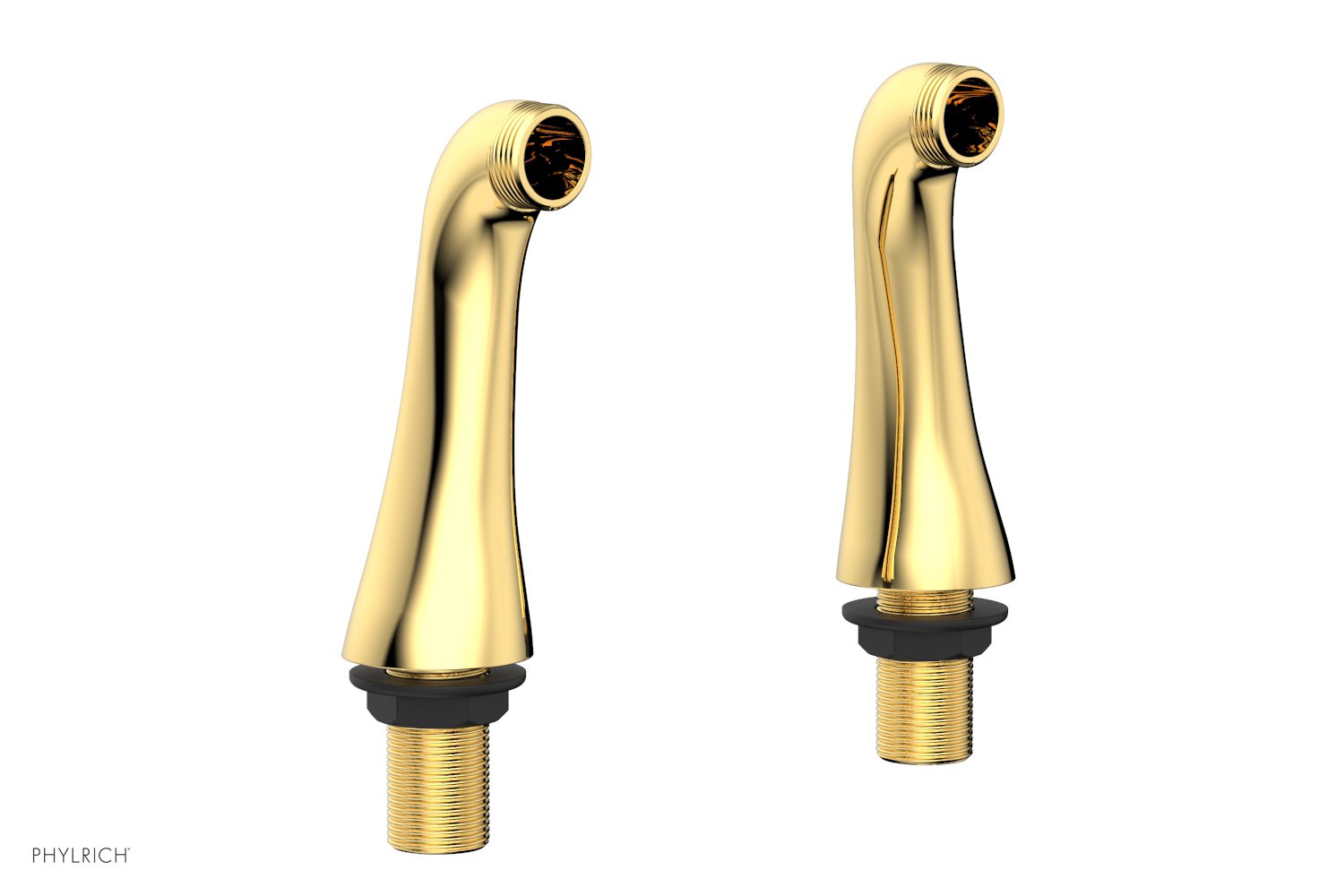 5" - Polished Gold - Pair of Deck Risers Only 3-307 (Does NOT Include Tub Filler or Hand Shower) by Phylrich - New York Hardware