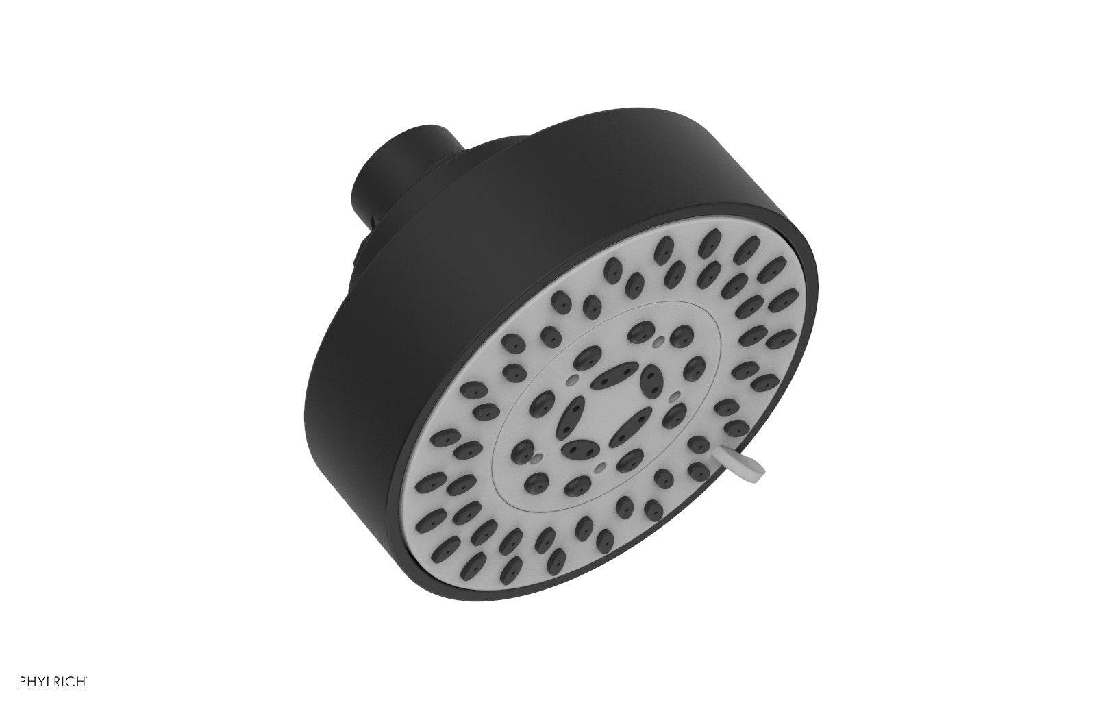 4" - Matte Black - Multifunction Shower Head 3-347 by Phylrich - New York Hardware