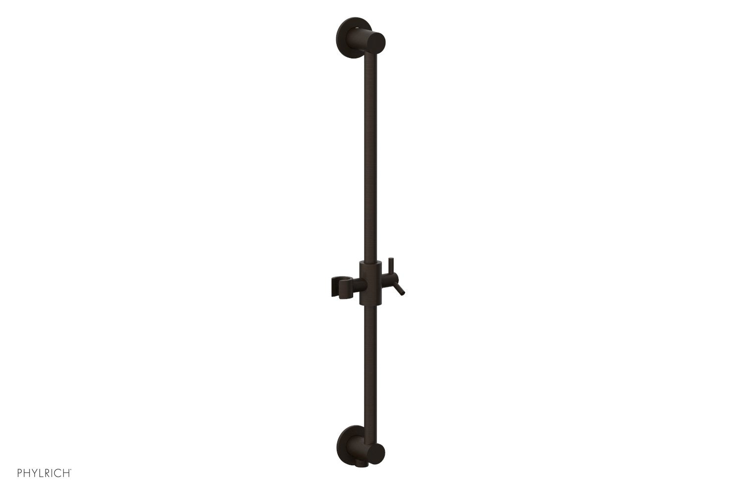 24" - Antique Bronze - Integrated Slide Bar with built in Hose Outlet 3-559 by Phylrich - New York Hardware