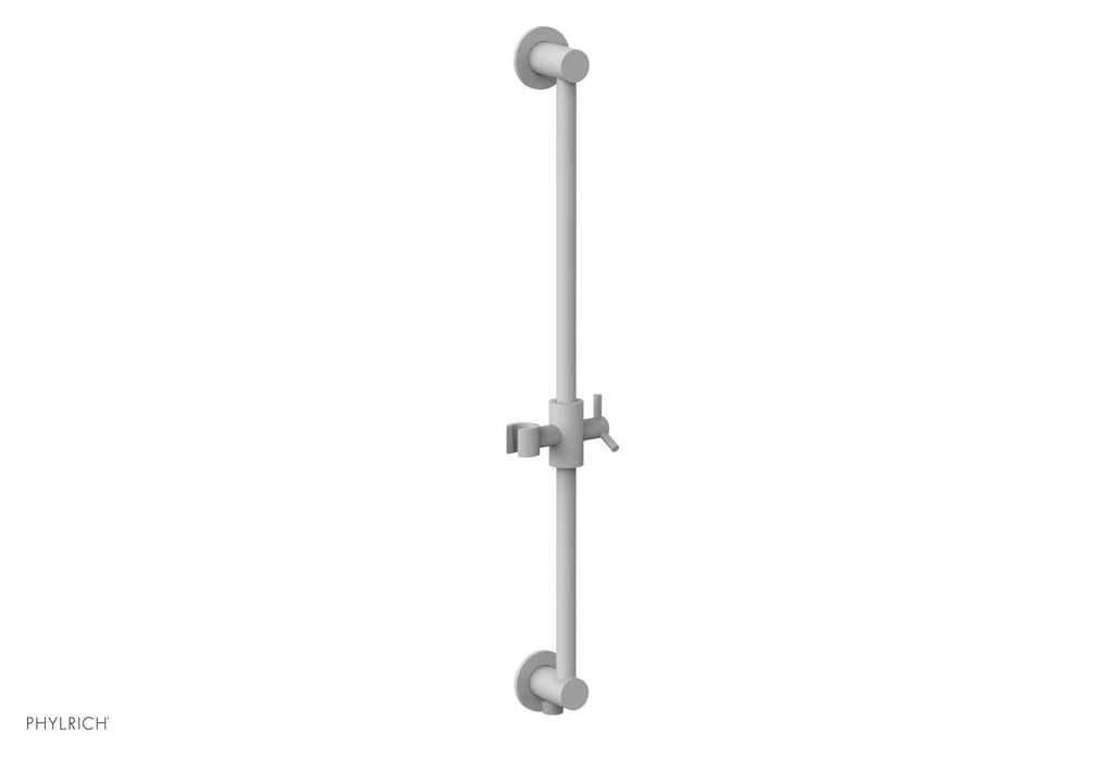 24" - Satin White - Integrated Slide Bar with built in Hose Outlet 3-559 by Phylrich - New York Hardware