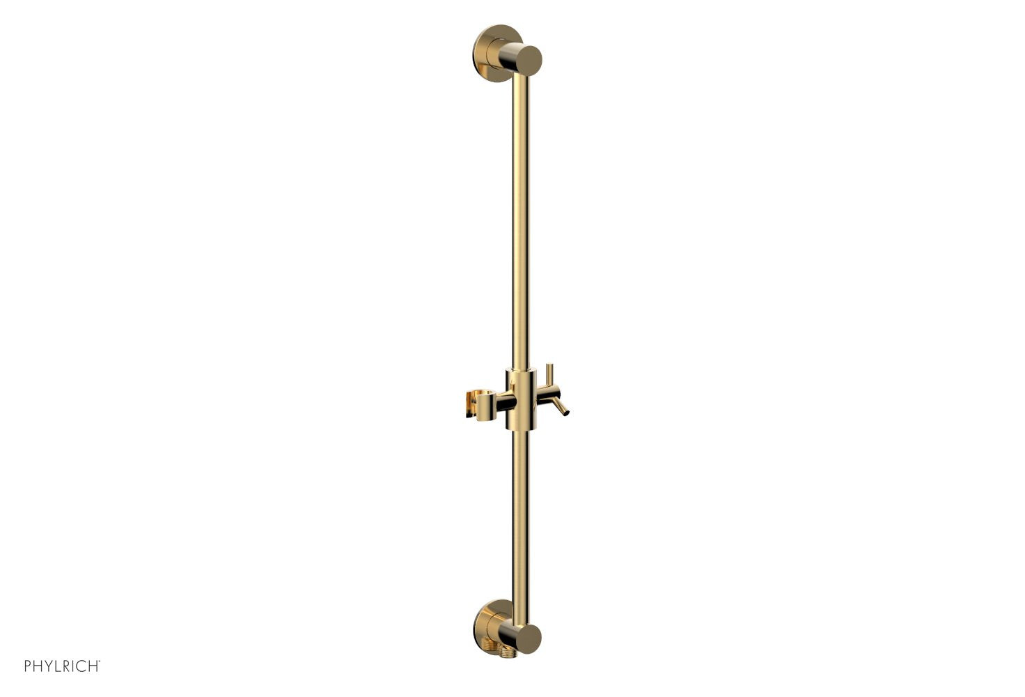 24" - Polished Nickel - Integrated Slide Bar with built in Hose Outlet 3-559 by Phylrich - New York Hardware