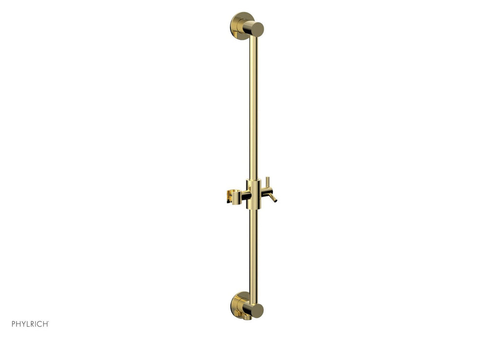 24" - French Brass - Integrated Slide Bar with built in Hose Outlet 3-559 by Phylrich - New York Hardware