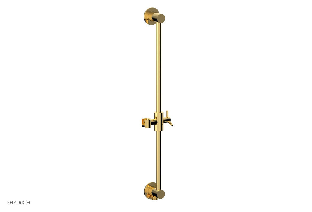 24" - Satin Gold - Integrated Slide Bar with built in Hose Outlet 3-559 by Phylrich - New York Hardware