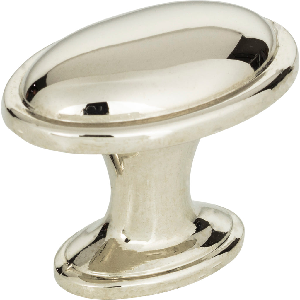 Austen Oval Knob by Atlas Polished Nickel