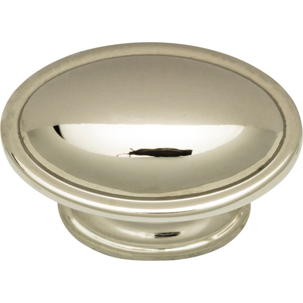 Austen Oval Knob by Atlas Polished Nickel