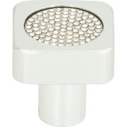 Atlas Crystal Square Inset Knob Matte Chrome / 1"