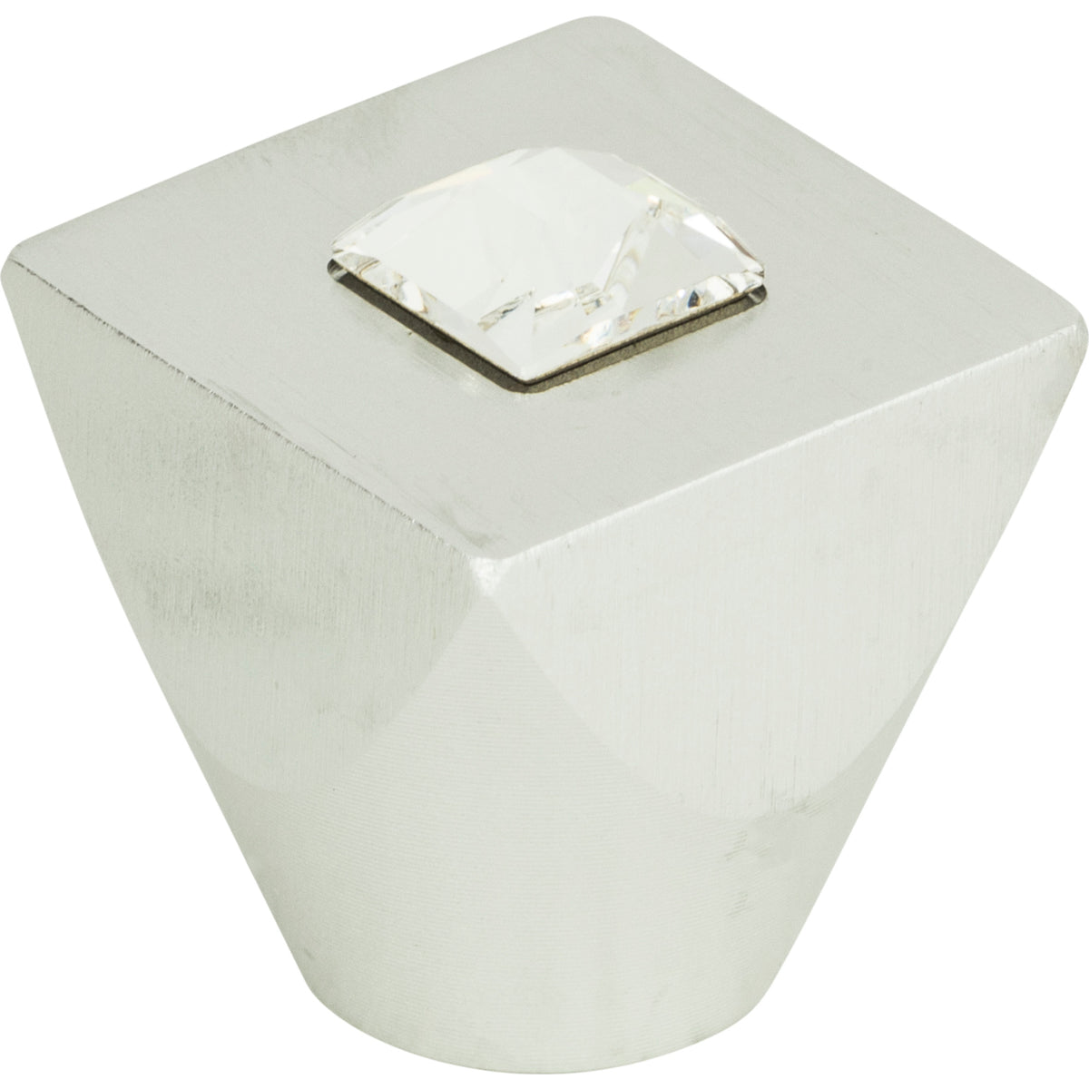 Atlas Crystal Square Knob Matte Chrome / 1"
