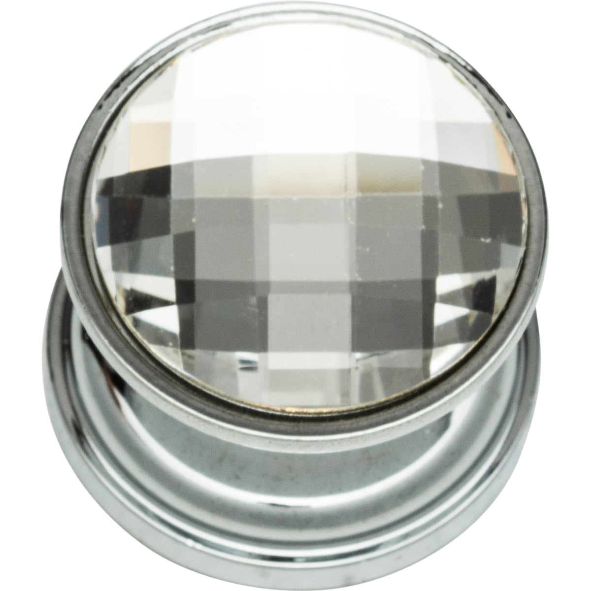 Atlas Crystal Large Round Knob Polished Chrome / 7/8"