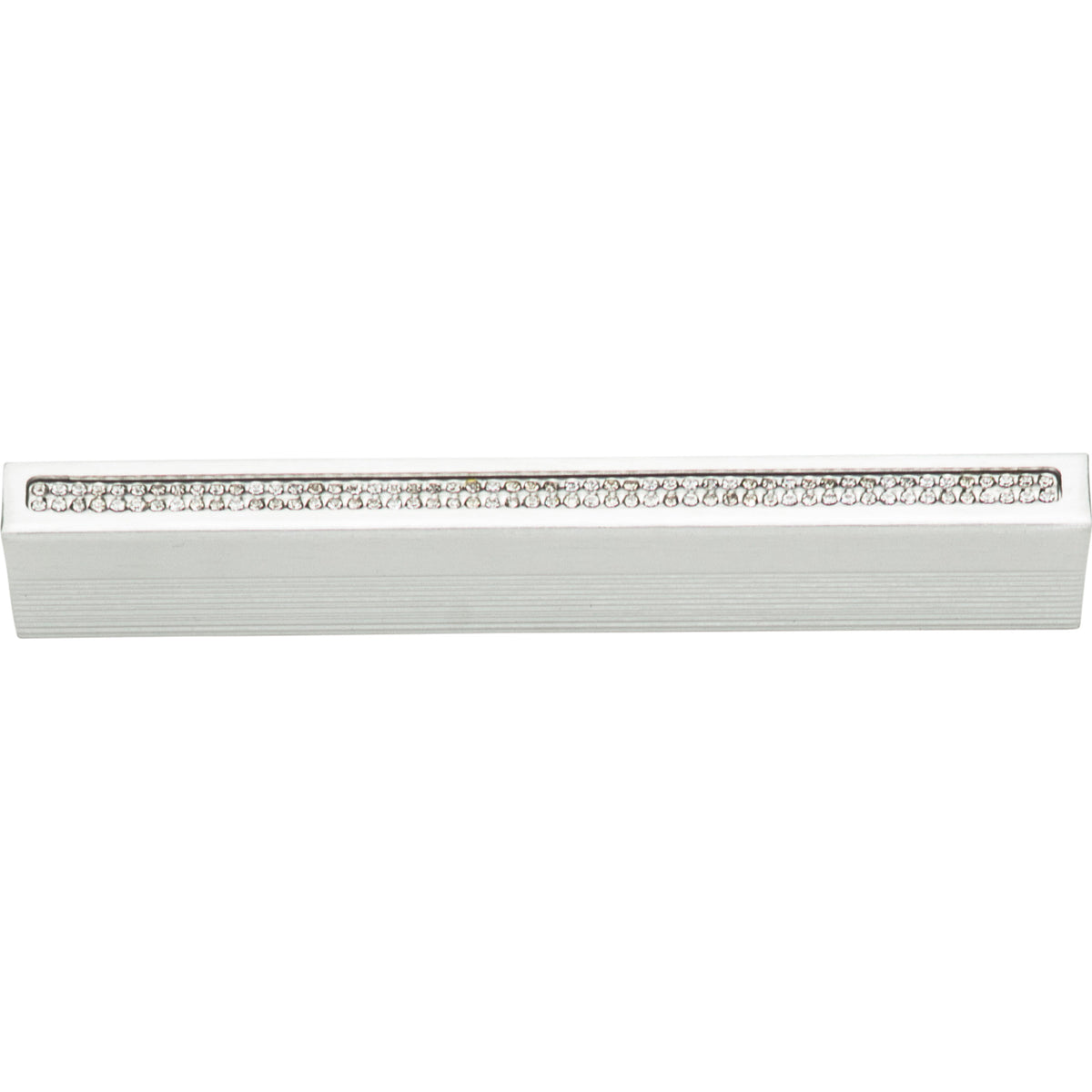 Atlas Crystal Inset Thin Pull Matte Chrome / 3 3/4"