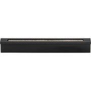 Atlas Crystal Bar Inset Thin Pull Matte Black / 3 3/4"