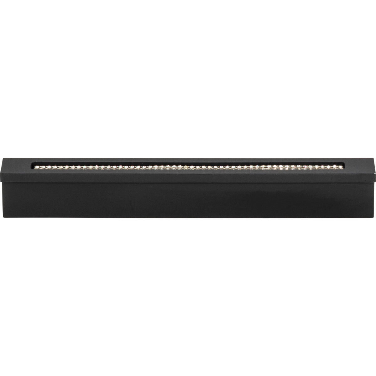 Atlas Crystal Bar Inset Thin Pull Matte Black / 3 3/4"