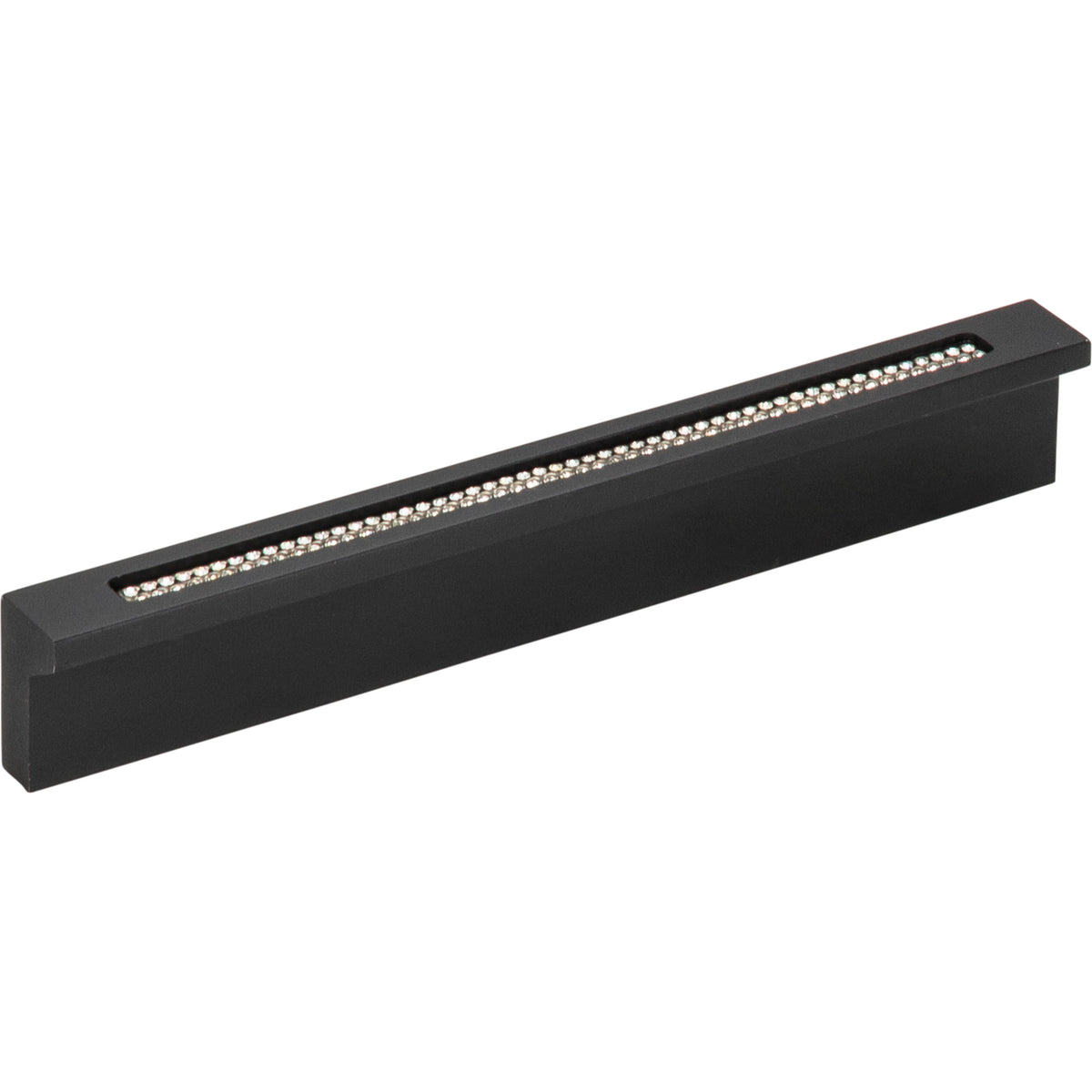 Atlas Crystal Bar Inset Thin Pull Matte Black / 3 3/4"